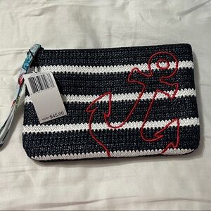 Vera Bradley Black and White Anchor Phone Pouch